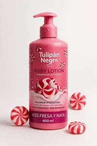 Black Tulipan Body Lotion Kiss Erdbeere und Sahne 400ml - Feuchtigkeitsspendende Körpercreme Parfum - Bild 1 von 5