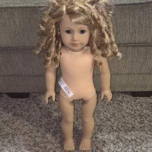 18 Zoll American Girl Puppe Courtney Moore blond lockiges Haar mit Pony, blaue Augen - Bild 1 von 8