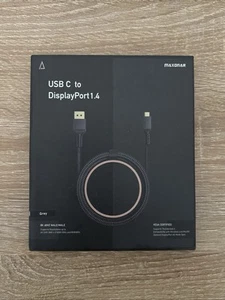 MAXONAR (VESA Certified) USB C to DisplayPort Cable 8K60Hz MALE/MALE 6.6FT/2M - Photo 1/4
