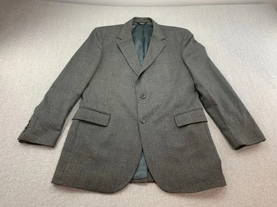 Jos A Bank Blazer Mens XL 44 Gray Plaid Wool Cashmere Sport Coat Jacket Classic - Image 1 of 4
