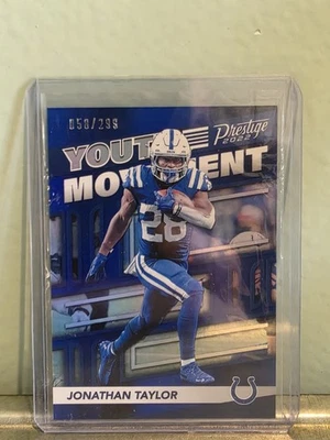 2022 Panini Prestige Youth Movement Jonathan Taylor YM-18 Xtra Points Blue /299 - Image 1 of 2