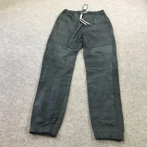 Zanerobe Sure Shot Leather Pants Mens 32 Jogger Biker Elastic Waist Streetwear - Picture 1 of 18
