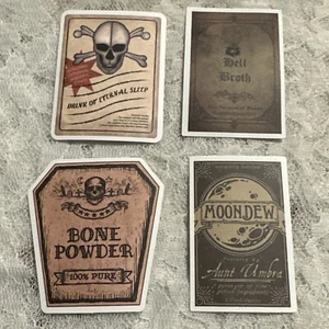 Lot Of 4 Potion Bottle Vintage Style Halloween Vinyl Stickers (I) - Picture 1 of 9