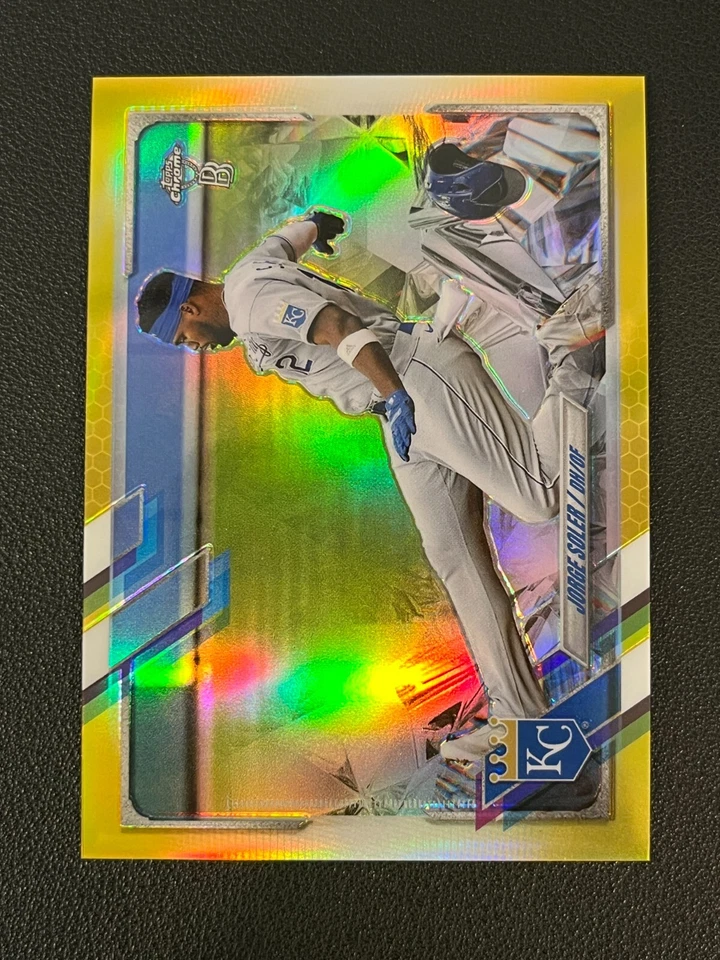 Jorge Soler 2021 Topps Chrome Ben Baller Gold Refractor /50 Royals 210 - Image 1 of 2