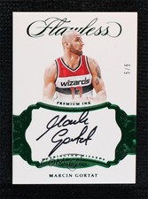 2016-17 Panini Flawless Premium Ink Emerald /5 Marcin Gortat #PI-MGT Auto