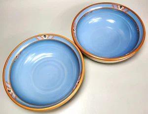 Noritake Stoneware Blue Adobe 8678 Cereal Bowls 6 1/2" Set of 2 Southwestern - Picture 1 of 14