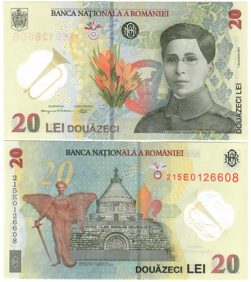 Romania 20 Lei 2021 UNC - Image 1 of 1