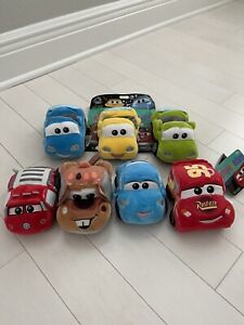 Disney Parks Wishables Cars Land Set Of 7 Micro Plush Mater, Sally, Red, New