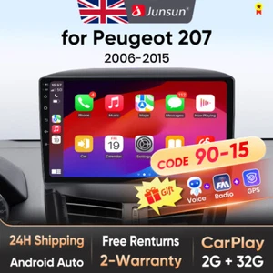 "90-15" CarPlay Android 13 Car Stereo Radio GPS For Peugeot 207 2006-2015 - Picture 1 of 12
