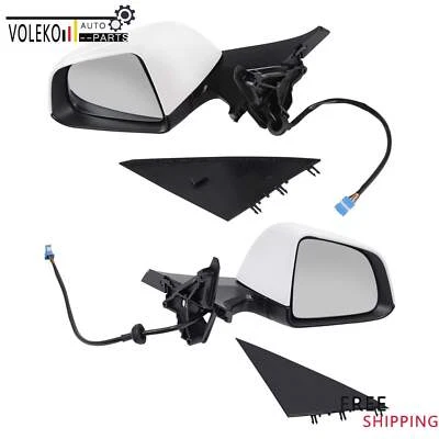 Se adapta a Tesla Modelo Y 20-2023 2x Conjunto de espejo retrovisor lateral delantero derecho + izquierdo blanco Foto 1 de 4