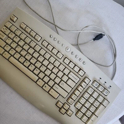 Vintage Chicony Keyboard White KUH9943 Clicky - Image 1 of 4