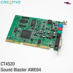 Isa Creative Labs Ct4520 Sound Blaster Awe64 Awe 64 Audio Card Dos Drivers Games - Picture 1 of 5