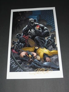 2022 Fan Expo Venom Virus Impresión Artística Firmada por Frank Cho 11X17 - Imagen 1 de 1