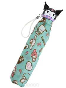 Sanrio Kuromi-chan Girls Children's New Unused Folding Umbrella Green 50cm Japan - Picture 1 of 6