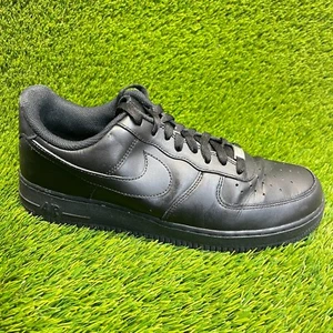 Nike Air Force 1 '07 Low Men Size 11 Black Athletic Basketball Shoes Sneakers - Picture 1 of 10