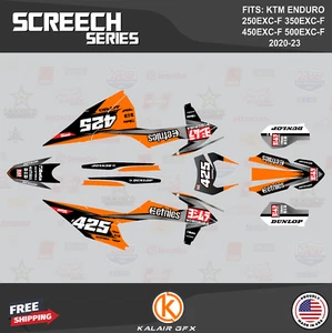 Graphics Kit for KTM 250EXC-F 350EXC-F 450EXC-F 500EXC-F 2020-23 Screech-Orange - Picture 1 of 6