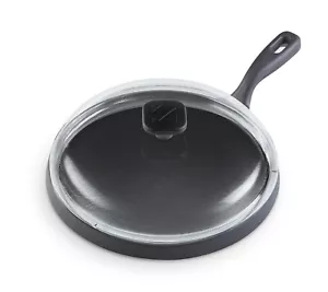 Zakarian by Dash 10" Gusseisen Runde Grillplatte Pfanne mit Gewölbtem Glasdeckel Schwarz - Bild 1 von 5