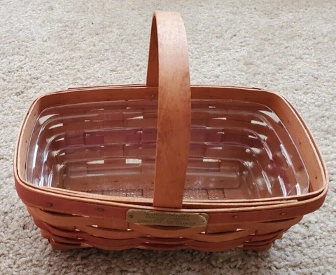 Longaberger Gingerbread Basket 1990 Red Collector's Edition with Liner! Cover