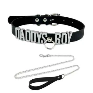 Pu Leather Daddy Collar Punk O-Ring Buckled Custom Novelty Fun Necklace Choker - Picture 1 of 30