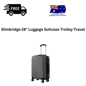 New Slimbridge 28" Luggage Suitcase Trolley Travel Pack Locking Hard Shell Grey - Picture 1 of 9