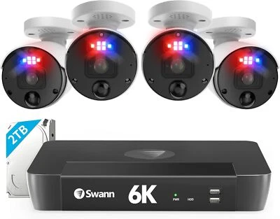 Swann 12MP Home Security Cameras with 2TB HDD Recorder, NVR Security Camera - Image 1 of 4