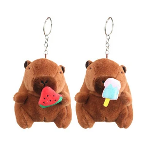 1xCapybara Plush Keychain Cute Bag Pendant Creative Fluffty Animals Keyring Doll - Picture 1 of 14