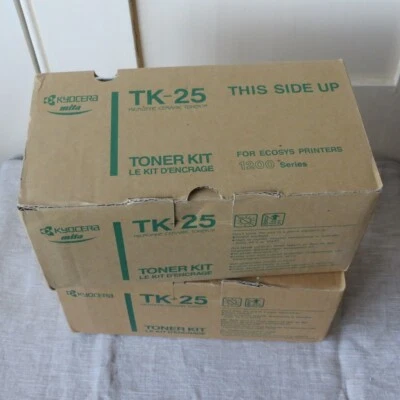 2 x TK-25 Kyocera Ecosys Serie 1200 y Serie 6300 Nuevo Precintado en Caja Foto 1 de 4
