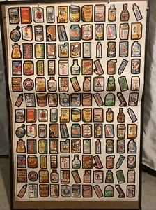 Topps Wacky Packages 1979 foglio originale non tagliato 132 adesivi 2 set - Foto 1 di 12