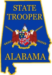 Alabama State Trooper reflektierendes Vinyl Aufkleber Auto Aufkleber Sheriff Polizei LEO AL - Bild 1 von 3