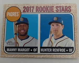 2017 Topps Heritage Baseball #16 Manny Margot RC / Hunter Renfroe RC NEAR MINT - Picture 1 of 2