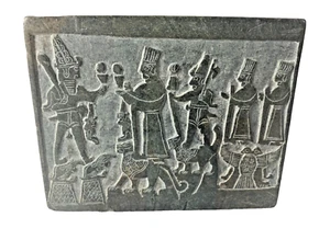 Stone Carved Relief Replica Sculpture Ancient Hittite God & Goddesses - Picture 1 of 21