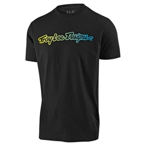 Troy Lee Designs TLD YOUTH Signature Tee T-Shirt Black YOUTH Medium - Picture 1 of 1