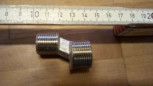azentrisch exzentrisch Adapter Außengewinde 3/4" -  Außengewinde 1/2" Edelstahl - Bild 1 von 7