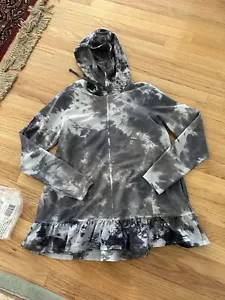 Logo Lori Goldstein Tie Dye Terry Hoodie NWT Gray XS A 467669 - Picture 1 of 6