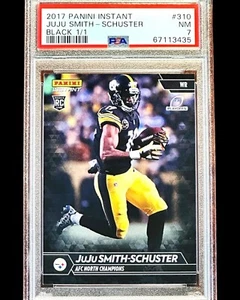 TRUE 1/1 - JuJu Smith-Schuster RC - 2017 Panini Instant BLACK 1/1 Rookie - PSA 7 - Picture 1 of 3