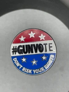 #GUNVOTE Don't Risk Your Rights Hat Lapel Pin Enameled - Picture 1 of 2