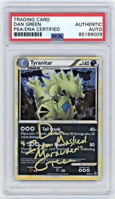 PSA Signed Dan Green Tyranitar Unleashed 26/95 Holo Exclusive Cosmos Holo Rare - Image 1 of 2