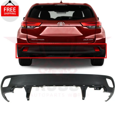 New Rear Lower Bumper Cover Textured Fits 2014-2019 TOYOTA HIGHLANDER TO1115104 - Image 1 of 4
