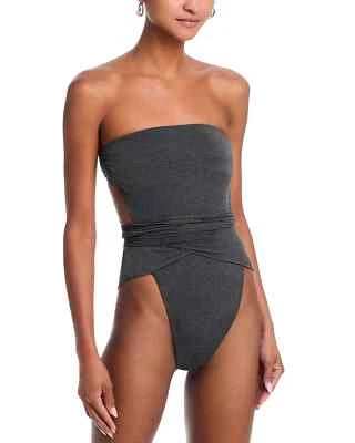 Norma Kamali L94856 Gris Oscuro Pañal Mio Sin Tirantes Traje de Baño/Body Talla S Foto 1 de 4