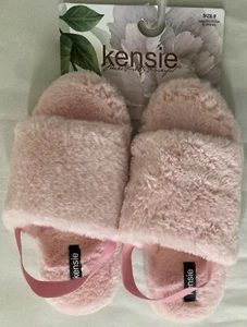 NWT KENSIE WOMEN BLUSH SLIPPERS WITH MEMORY FOAM SIZE 9 $32 - Picture 1 of 2