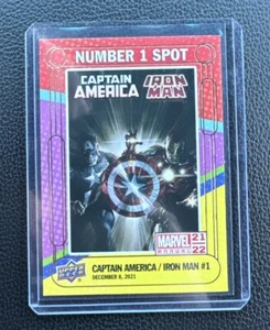 2021-22 Upper Deck Marvel Annual Captain America Iron Man #N1S-14 Number 1 Spot - Picture 1 of 2