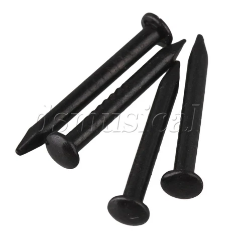 15x1.5mm Round Head Black Antique Pure Copper Screw Nail for Furniture Set of 50 Cover