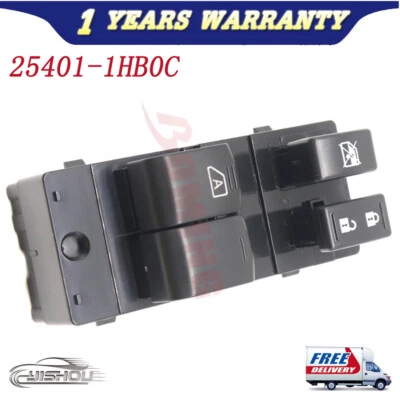  Interruptor de ventana eléctrica 254011HB0C para Nissan Micra Micro 2010-2018 25401-1HB0C NUEVO Foto 1 de 4