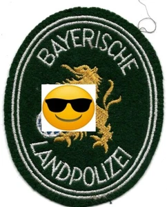 Orig. Polizei BAYERN Landpolizei GRÜN - WEISS 60er J. Abzeichen Patch Bayerische - Bild 1 von 2