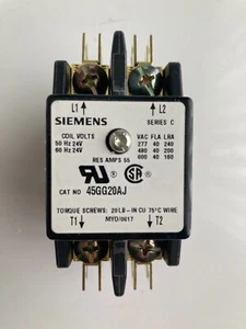 AIR CONDITIONING FLA 40A 2P DP Contactor 24V Coil Siemens Furnas 45GG20AJ - NEW - Picture 1 of 5