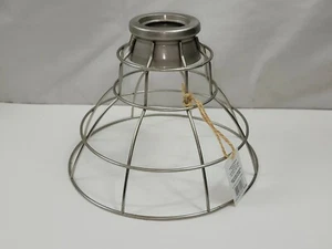 Industrial Cage Pendant Light Shade Brushed Nickel Wire Portfolio - Picture 1 of 5