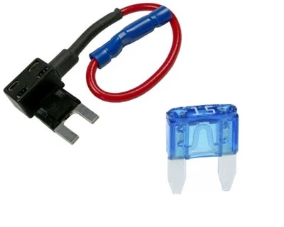 Mini ATM FUSE PLUG Add a circuit Fuse Block Extension for ATM Mini Fuse+15A Fuse - Image 1 of 2