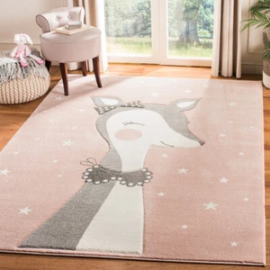 SAFAVIEH Carousel Kids Collection CRK191P Pink/Ivory Rug - Picture 1 of 24