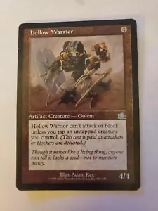 MTG Magic The Gathering Card Hollow Warrior Artifact Creature Golem Prophecy - Picture 1 of 2