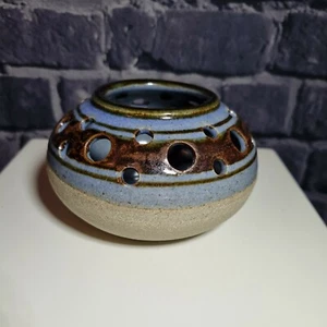 Nick Douglas Studio Art Pottery - Ciotola in posa blu/marrone dal design attraente, ottime condizioni. - Foto 1 di 8
